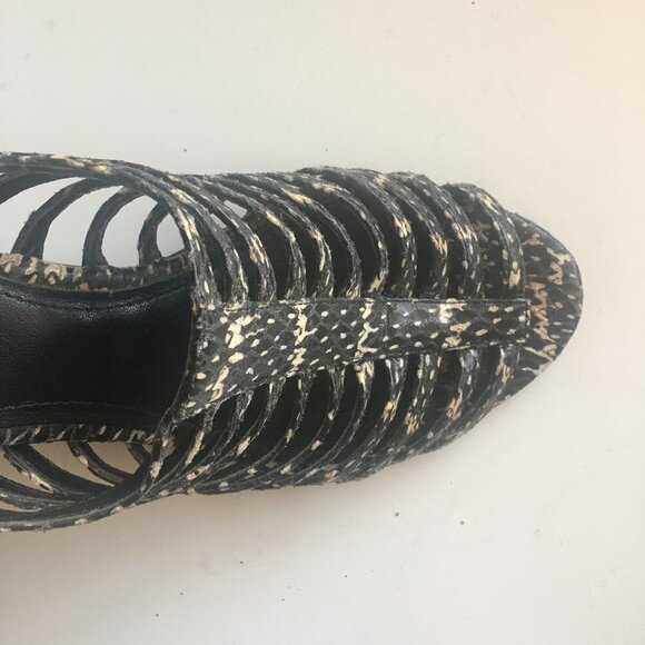 Calvin Klein Wedge Phillipa Snakeskin Strappy Shoe - Picture 8 of 13